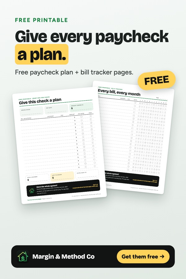 Pin: Give every paycheck a plan, free printable pages
